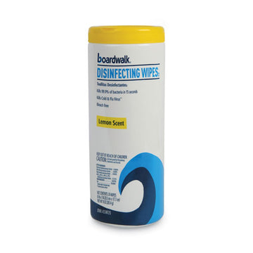 Boardwalk® Disinfecting Wipes, 8 X 7, Lemon Scent, 35-canister, 12 Canisters-carton freeshipping - TVN Wholesale